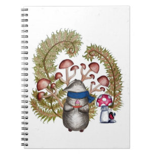 Cottage Core European Badger Notebook