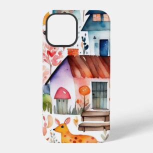 Cottage core floral countryside animals houses iPhone 12 pro case