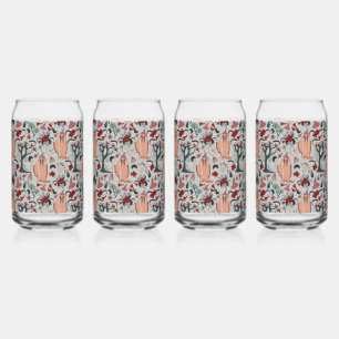 Cottage core Halloween Can Glass