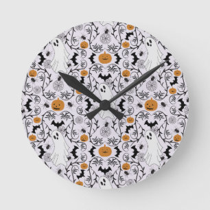 Cottage core Halloween Round Clock