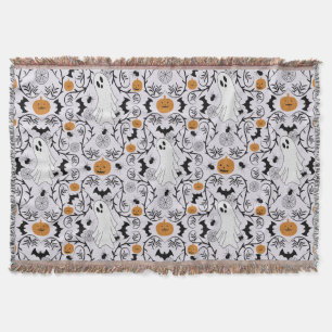 Cottage core Halloween Throw Blanket