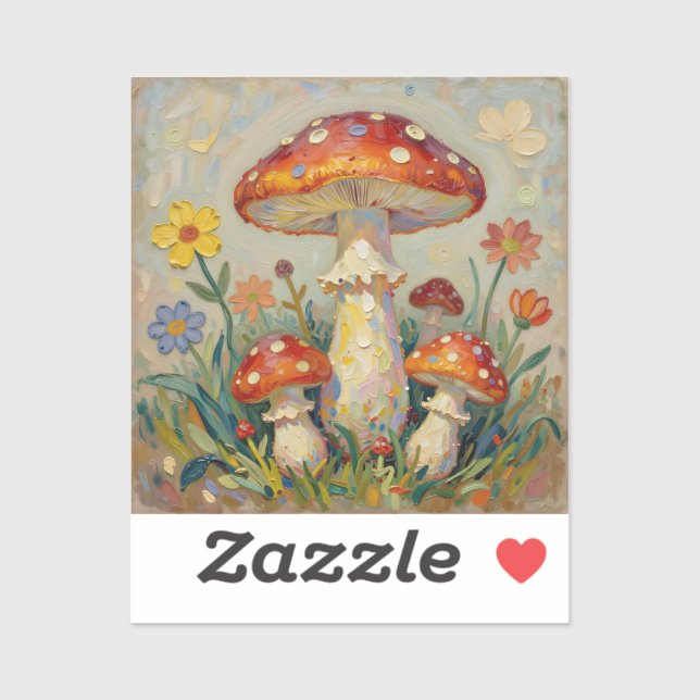  Cottage Core Mushrooms and Flowers (Sheet)