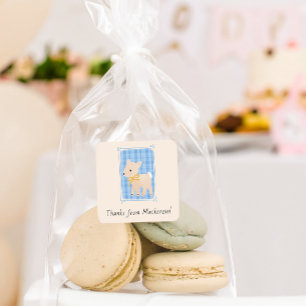 Cottage Core Woodland Deer Baby Shower Square Sticker