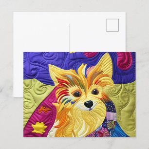 Cottage Country Quilt - Pom Puppy Postcard
