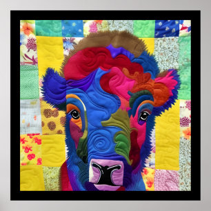 Cottage Country Quilts - Little Bison Calf Poster