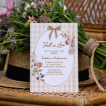 Cottage Fall in Love  Gingham Bridal Shower