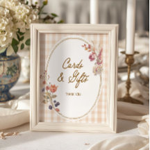 Cottage Fall in Love Gingham Cards & Gifts
