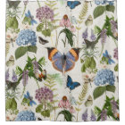 Cottage Floral Botanical Butterfly Blue Hydrangea