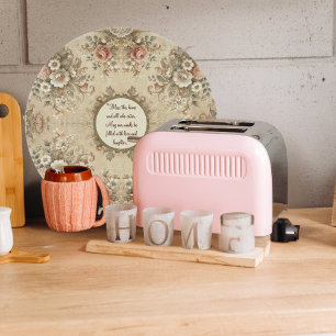 Cottage Floral Traditions Customisable Round Cutting Board