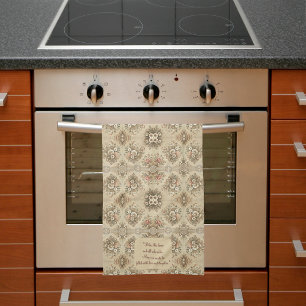 Cottage Floral Traditions Customisable Tea Towel