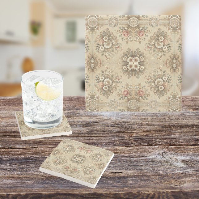 Cottage Floral Traditions Stone Coaster (Creator Uploaded)