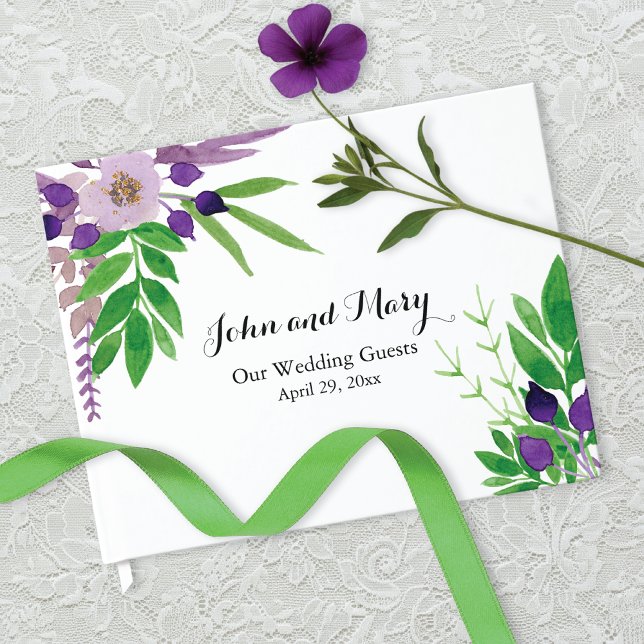 Cottage Garden Floral Wedding Guest Book (Creator Uploaded)