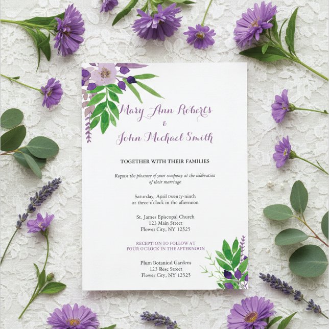 Cottage Garden Greenery Wedding Invitation (Creator Uploaded)
