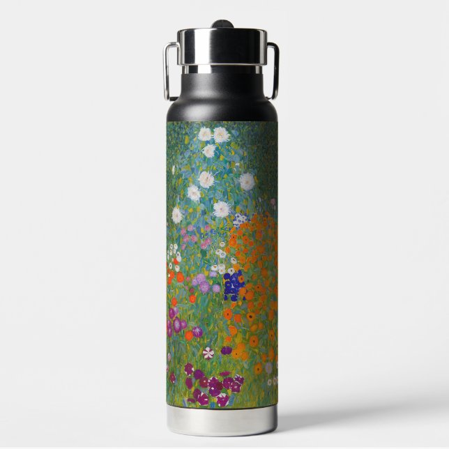Cottage Garden Gustav Klimt famous painting Water Bottle (Front)