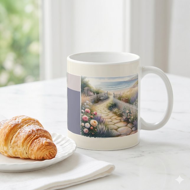 Cottage Garden Path to the Sea Coffee Mug (Cottage Garden Path to the Sea Coffee Mug)