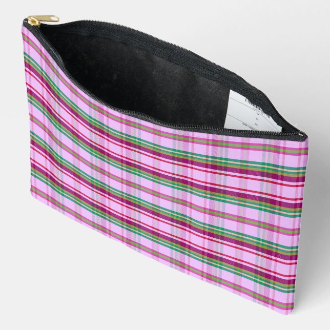 Cottage Garden Plaid LRVR Accessory Pouch (Open)
