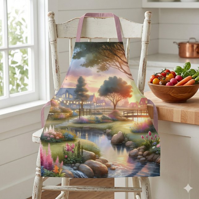 Cottage Garden Stream at Sunset Apron (Cottage Garden Stream at Sunset Apron)