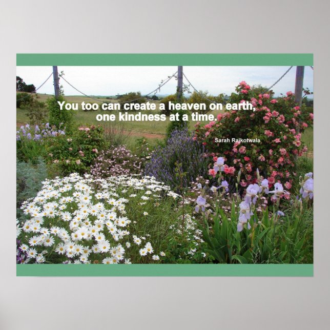 Cottage Garden You too can Create a Heaven Poster (Front)