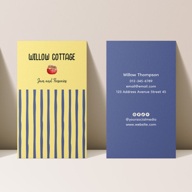 Cottage Homemade Jam and Preserves Business Card (Creator Uploaded)