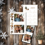 Cottage Hygge Two Photo Calendar Christmas Holiday Card<br><div class="desc">Share the joy of the season with our Cottage Hygge Two-Photo Christmas Card! Designed to bring out the cosy warmth of hygge, it’s a lovely way to send your love. With space for your two favourite photos, along with a ✨2025✨ calendar on the back, and warm brown fonts, this simple...</div>