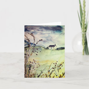 Cottage in the countryside  card