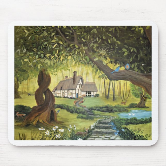 Cottage in the Woods Mouse Pad (Front)
