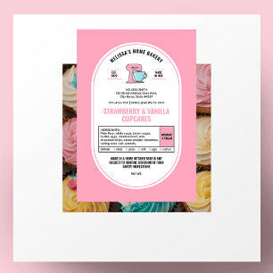 Cottage Law Home Bakery Label Feminine Blush Pink