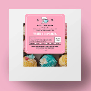 Cottage Law Label Feminine Pink Bakery Packaging