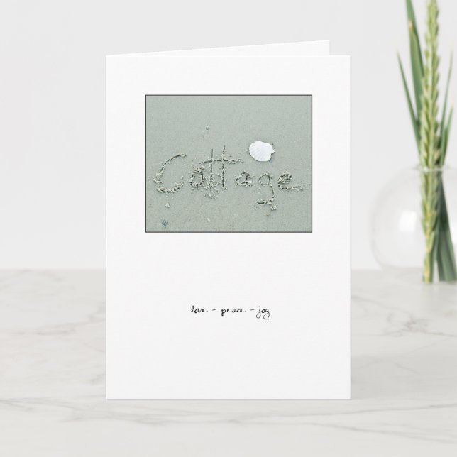 Cottage Love - Peace - Joy Holiday Card (Front)