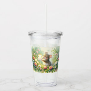 Cottage Mouse Love Letter Meadow Acrylic Tumbler