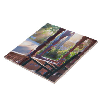 Cottage Porch in Early Sun - Martha's Vineyard Ceramic Tile