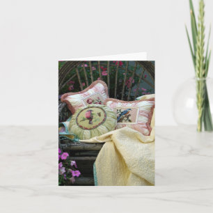 cottage porch pillows card