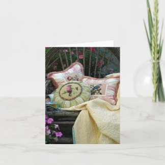 cottage porch pillows card