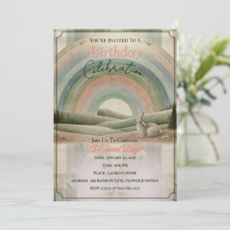 Cottage Rainbow Invitation