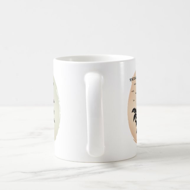 Cottage Rose Magic on Peach Coffee Mug (Handle)