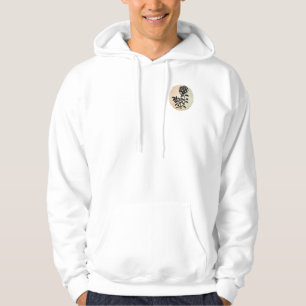 Cottage Rose on Peach Hoodie