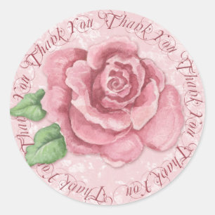 Cottage Rose Thank You Sticker - SRF