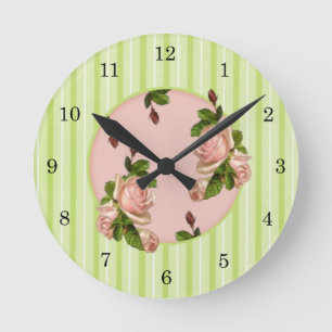Cottage Rose Wall Clock