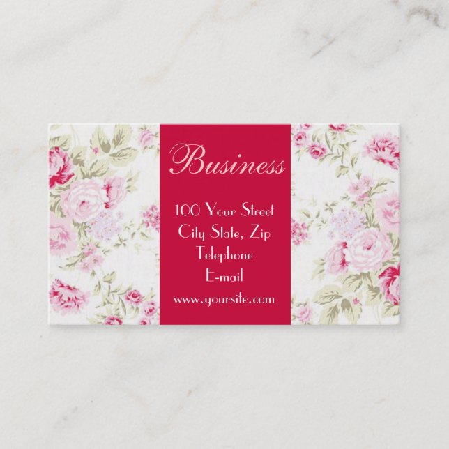 Cottage Roses Business Card 2 (Front)