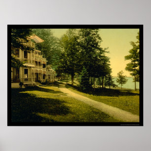 Cottage Row in Chautauqua, NY 1898 Poster