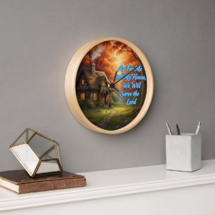 Cottage-Serve the Lord Clock