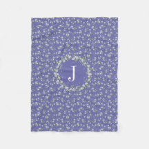 Cottage Style Periwinkle Floral Monogram