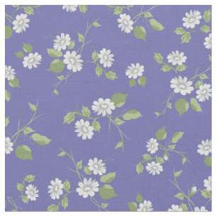 Cottage Style Very Peri Periwinkle Floral Daisy Fabric