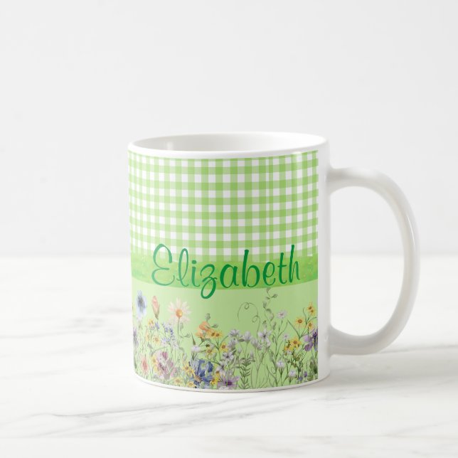 Cottage Style Wildflowers  Coffee Mug (Right)