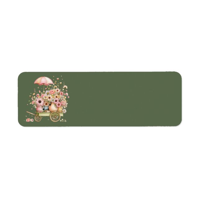 Cottage Summer Floral Address Labels (Front)
