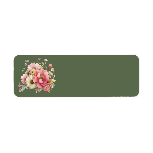 Cottage Summer Floral Address Labels (Front)