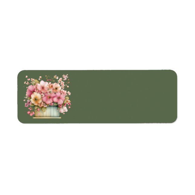 Cottage Summer Floral Address Labels (Front)