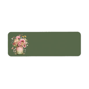 Cottage Summer Floral Address Labels