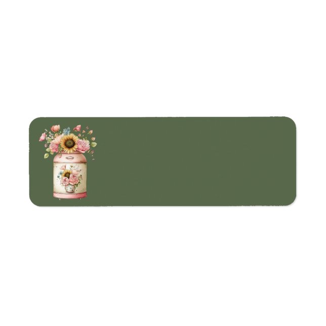 Cottage Summer Floral Address Labels (Front)