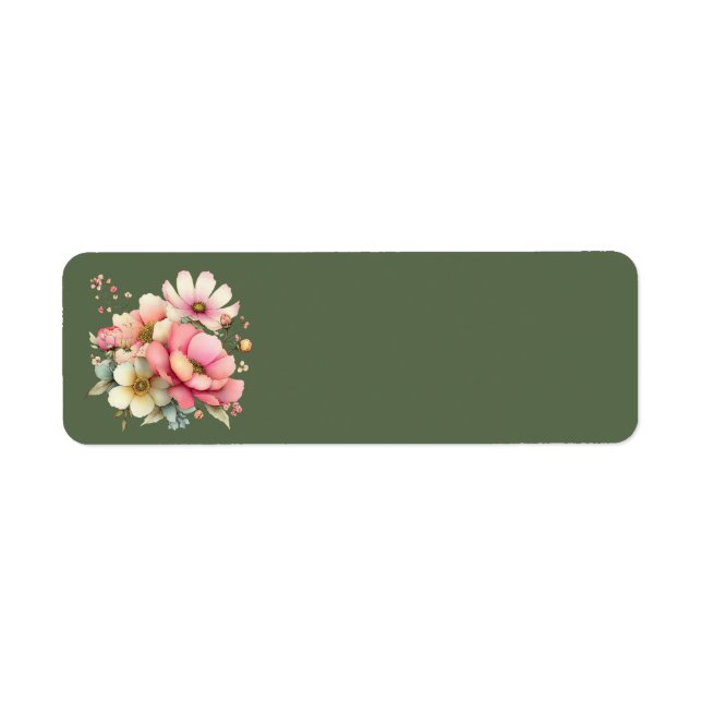 Cottage Summer Floral Address Labels (Front)